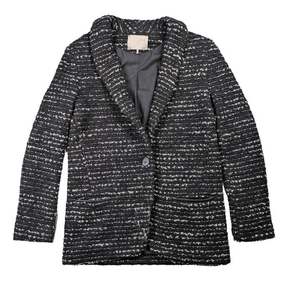 Iro Tweed Pattern Boucle Black & White Jacket Size 0 - Picture 1 of 8